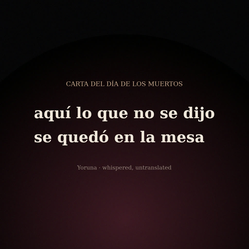 Carta del Día de los Muertos